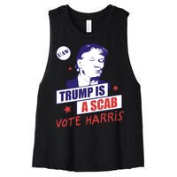 Trump A Scab Vote Harris Uaw 2024 Women's Racerback Cropped Tank