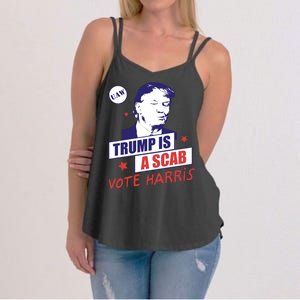 Trump A Scab Vote Harris Uaw 2024 Women's Strappy Tank