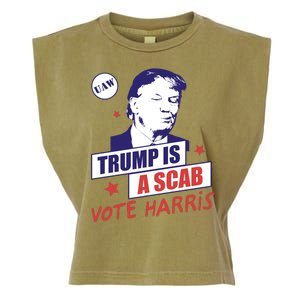 Trump A Scab Vote Harris Uaw 2024 Garment-Dyed Women's Muscle Tee