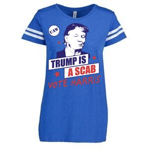 Trump A Scab Vote Harris Uaw 2024 Enza Ladies Jersey Football T-Shirt