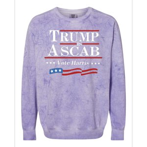 Trump A Scab Vote Harris Uaw Meme Funny Colorblast Crewneck Sweatshirt