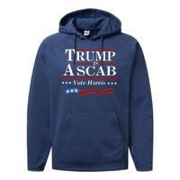 Trump A Scab Vote Harris Uaw Meme Funny Performance Fleece Hoodie