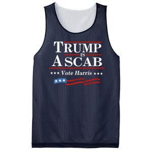 Trump A Scab Vote Harris Uaw Meme Funny Mesh Reversible Basketball Jersey Tank