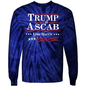 Trump A Scab Vote Harris Uaw Meme Funny Tie-Dye Long Sleeve Shirt