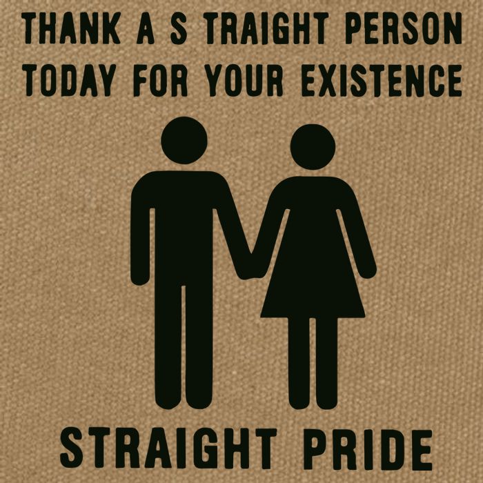 Thank A Straight Person Today For Your Existence Straight Pride Cotton Canvas Backpack