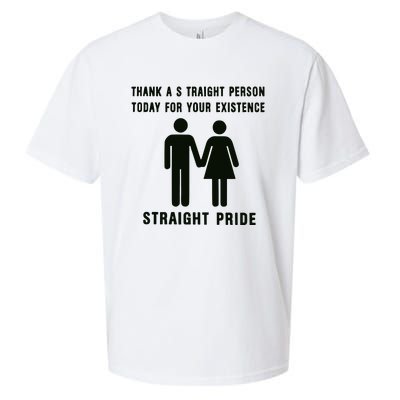 Thank A Straight Person Today For Your Existence Straight Pride Sueded Cloud Jersey T-Shirt