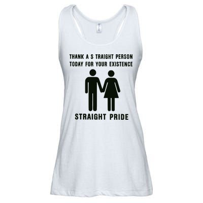 Thank A Straight Person Today For Your Existence Straight Pride Ladies Essential Flowy Tank
