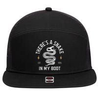 ThereS A Snake In My Boot Est 1995 Meme Funny Snake 7 Panel Mesh Trucker Snapback Hat