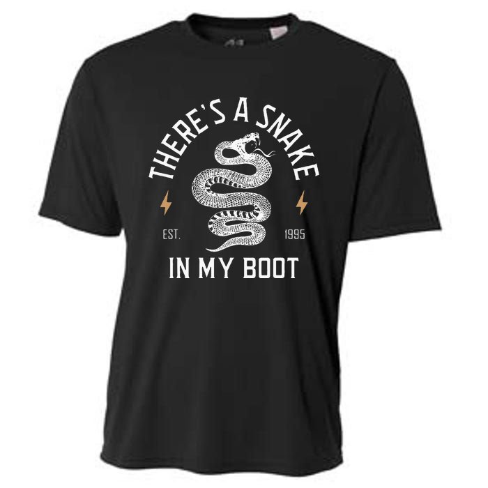 ThereS A Snake In My Boot Est 1995 Meme Funny Snake Cooling Performance Crew T-Shirt