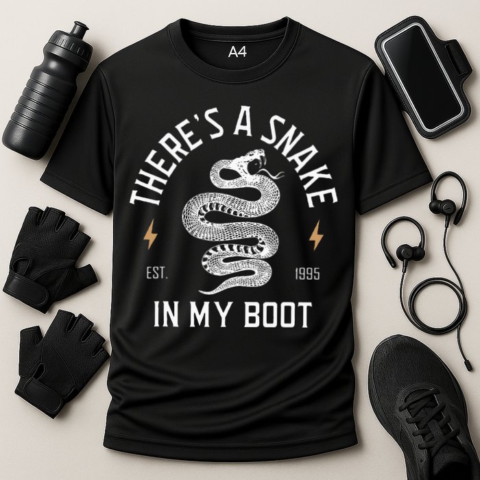 ThereS A Snake In My Boot Est 1995 Meme Funny Snake Performance Shirt