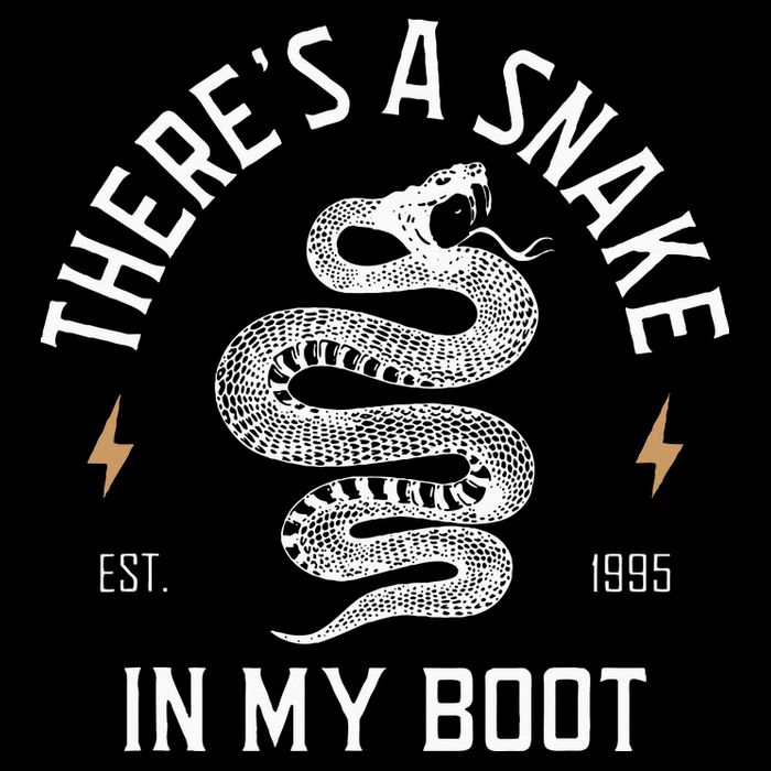ThereS A Snake In My Boot Est 1995 Meme Funny Snake Drawstring Bag