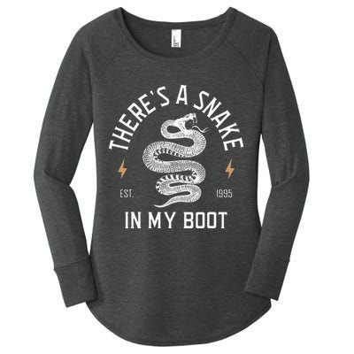 ThereS A Snake In My Boot Est 1995 Meme Funny Snake Women's Perfect Tri Tunic Long Sleeve Shirt