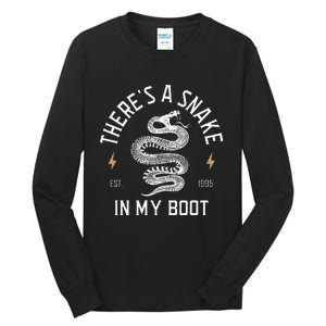 ThereS A Snake In My Boot Est 1995 Meme Funny Snake Tall Long Sleeve T-Shirt