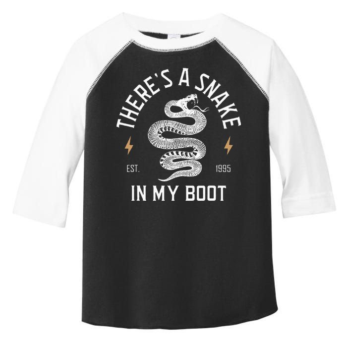 ThereS A Snake In My Boot Est 1995 Meme Funny Snake Toddler Fine Jersey T-Shirt