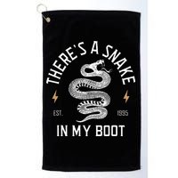 ThereS A Snake In My Boot Est 1995 Meme Funny Snake Golf Towel