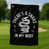 ThereS A Snake In My Boot Est 1995 Meme Funny Snake Golf Towel