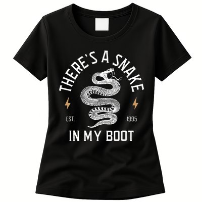 ThereS A Snake In My Boot Est 1995 Meme Funny Snake Womens T-Shirt