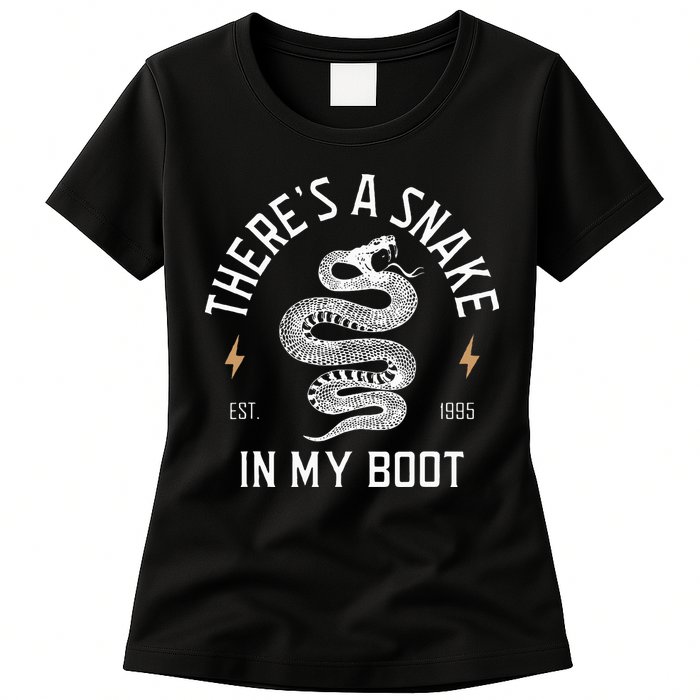 ThereS A Snake In My Boot Est 1995 Meme Funny Snake Womens T-Shirt