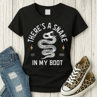ThereS A Snake In My Boot Est 1995 Meme Funny Snake Womens T-Shirt