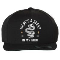 ThereS A Snake In My Boot Est 1995 Meme Funny Snake Wool Snapback Cap