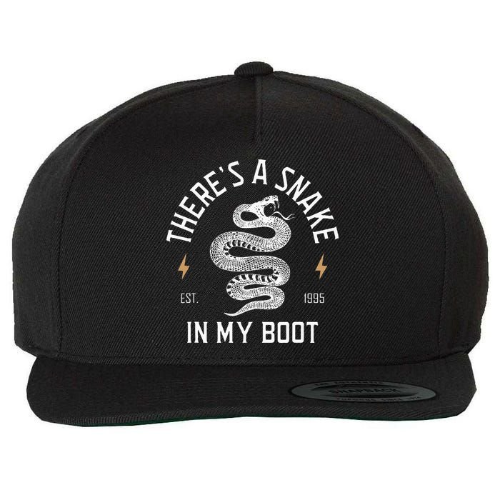 ThereS A Snake In My Boot Est 1995 Meme Funny Snake Wool Snapback Cap