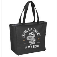ThereS A Snake In My Boot Est 1995 Meme Funny Snake Zip Tote Bag