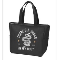 ThereS A Snake In My Boot Est 1995 Meme Funny Snake Zip Tote Bag
