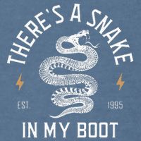ThereS A Snake In My Boot Est 1995 Meme Funny Snake Garment-Dyed Sweatshirt
