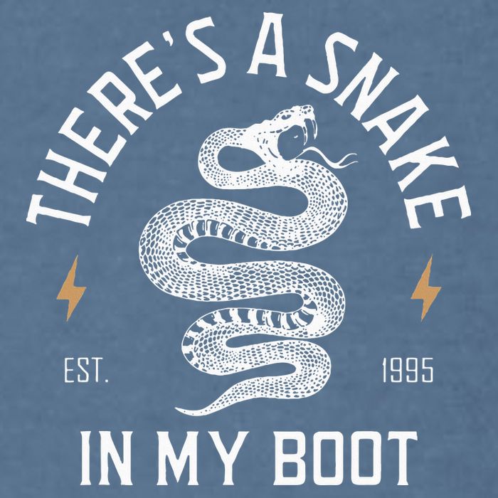 ThereS A Snake In My Boot Est 1995 Meme Funny Snake Garment-Dyed Sweatshirt