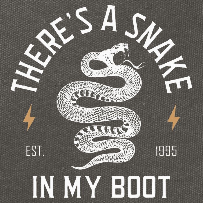 ThereS A Snake In My Boot Est 1995 Meme Funny Snake Cotton Canvas Backpack