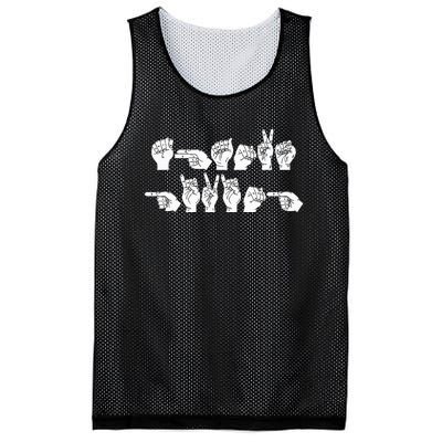 Thanksgiving ASL Sign Language Unique Gift Ideas Mesh Reversible Basketball Jersey Tank