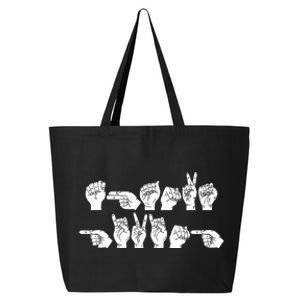 Thanksgiving ASL Sign Language Unique Gift Ideas 25L Jumbo Tote