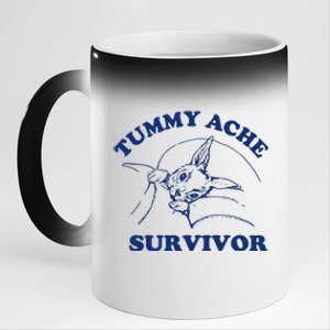 Tummy Ache Survivor 11oz Black Color Changing Mug