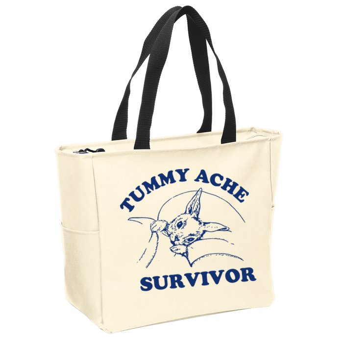 Tummy Ache Survivor Zip Tote Bag