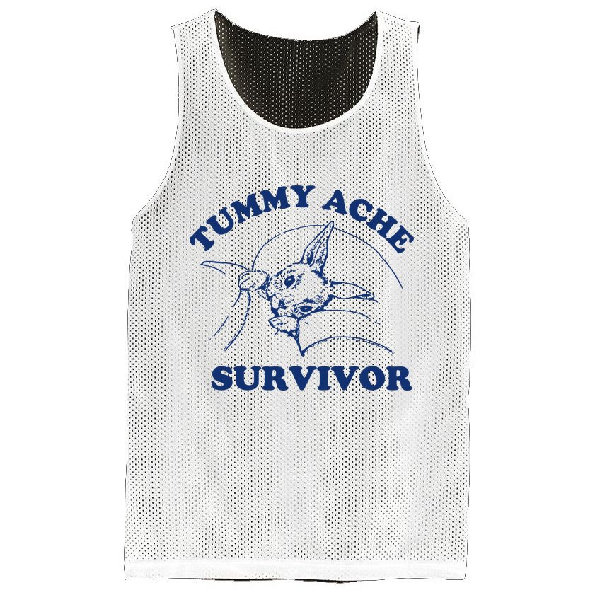Tummy Ache Survivor Mesh Reversible Basketball Jersey Tank