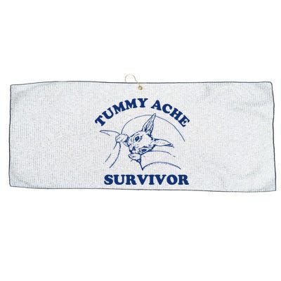 Tummy Ache Survivor Large Microfiber Waffle Golf Towel