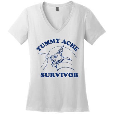 Tummy Ache Survivor Women's V-Neck T-Shirt