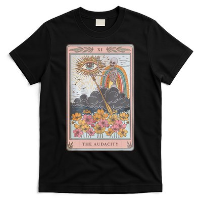 The Audacity Skeleton Tarot Card Sun Eye Aesthetic T-Shirt
