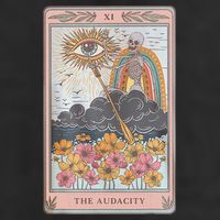 The Audacity Skeleton Tarot Card Sun Eye Aesthetic Beanie