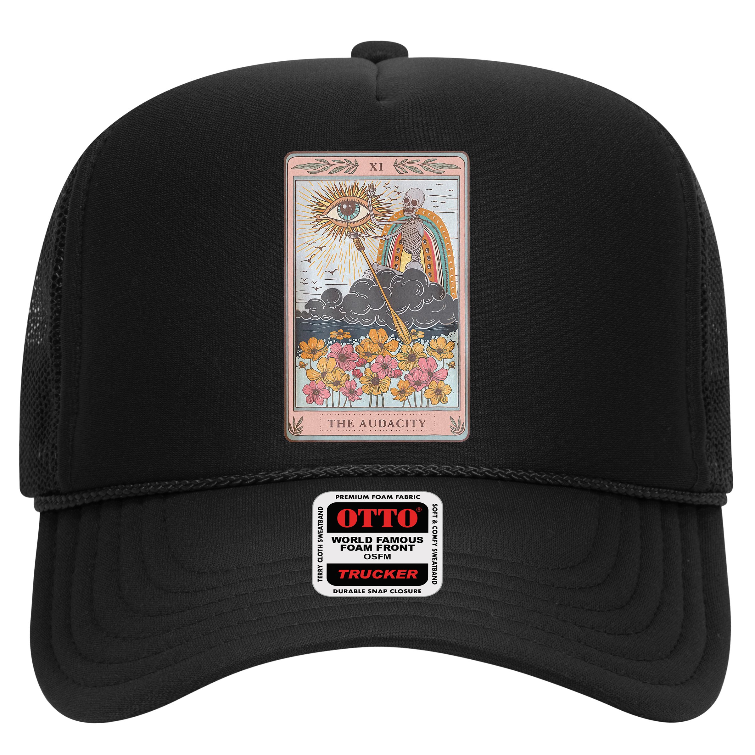 The Audacity Skeleton Tarot Card Sun Eye Aesthetic Hat
