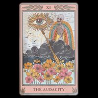 The Audacity Skeleton Tarot Card Sun Eye Aesthetic Zip Tote Bag