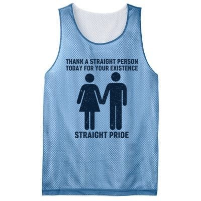 Thank A Straight Person Today For Your Existence Straight Mesh Reversible Basketball Jersey Tank