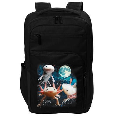 Three Axolotl Starry Night  Axolotls Howling At The Moons Impact Tech Backpack
