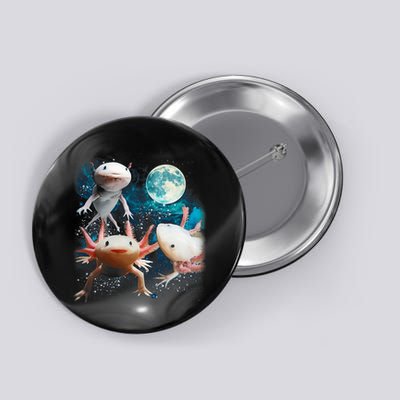 Three Axolotl Starry Night  Axolotls Howling At The Moons Button