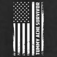 Tummy Ache Survivor American Flag Funny Adult Drive Performance Visor