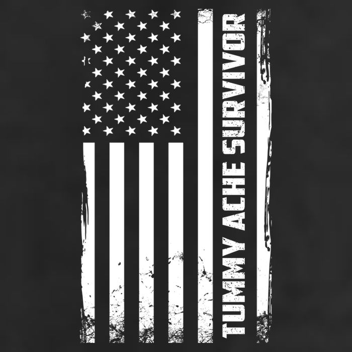 Tummy Ache Survivor American Flag Funny Adult Drive Performance Visor