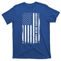 Tummy Ache Survivor American Flag Funny T-Shirt