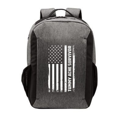 Tummy Ache Survivor American Flag Funny Vector Backpack