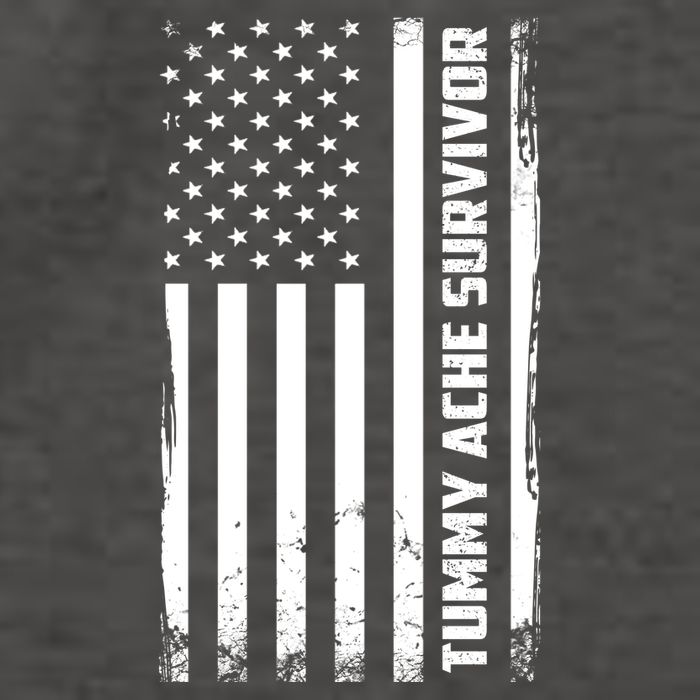 Tummy Ache Survivor American Flag Funny Vector Backpack