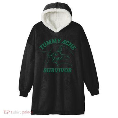 Tummy Ache Survivor Tummy Ache Hooded Wearable Blanket